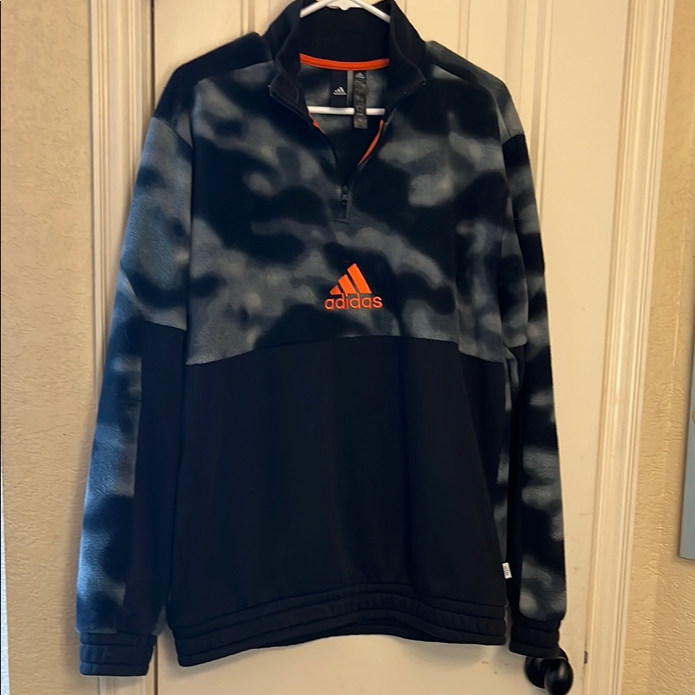 Adidas Men's Black and Gray Jacket